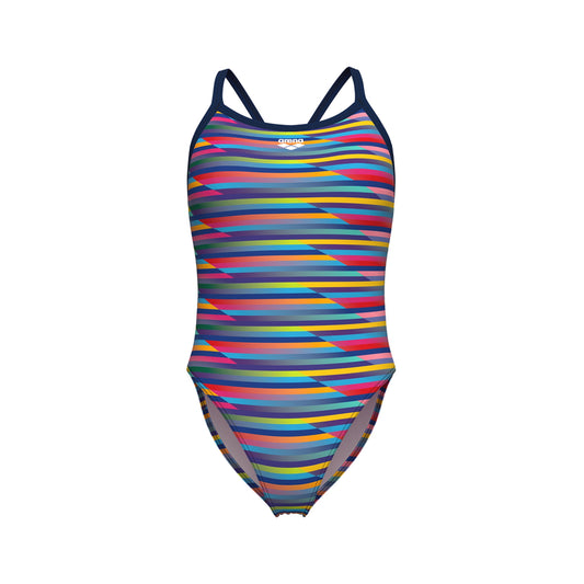 W Arena Racing Stripe Swimsuit Xcriss Cross