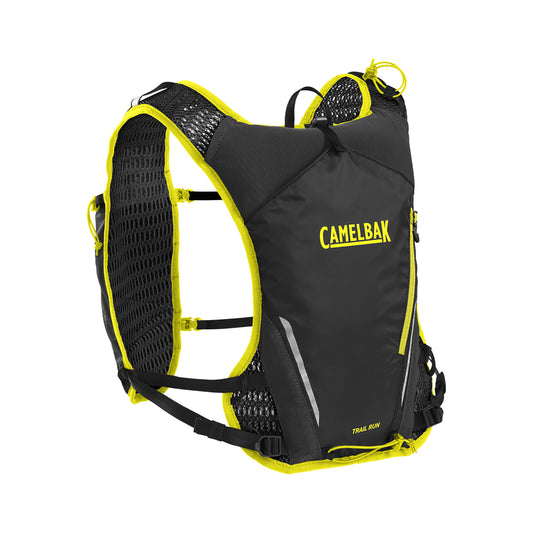 Trail run vest black safety yellow