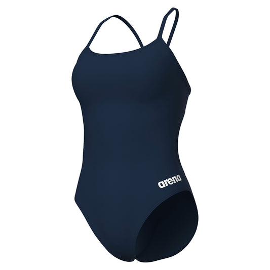 W Swimsuit Lace Back Solid