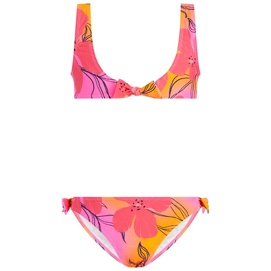 Safira G Painted Flower Bikini Set Busti