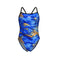 W Arena Gold Leaves Swimsuit Challenge Back