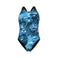 W Arena Blue Flowers Swimsuit V Back