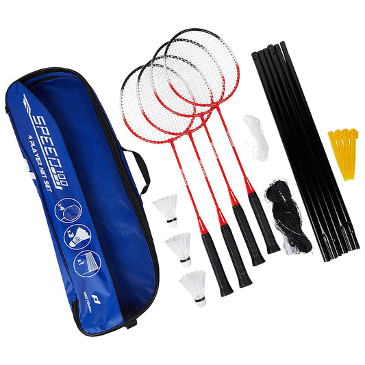 Speed 100 4-Spieler Badmintonset m. Netz
