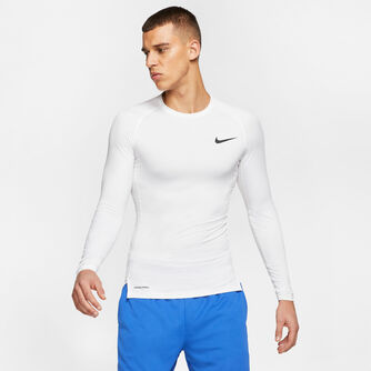 PRO TIGHT haut d'etraînement à manches longues Nike pour Hommes · Blanc