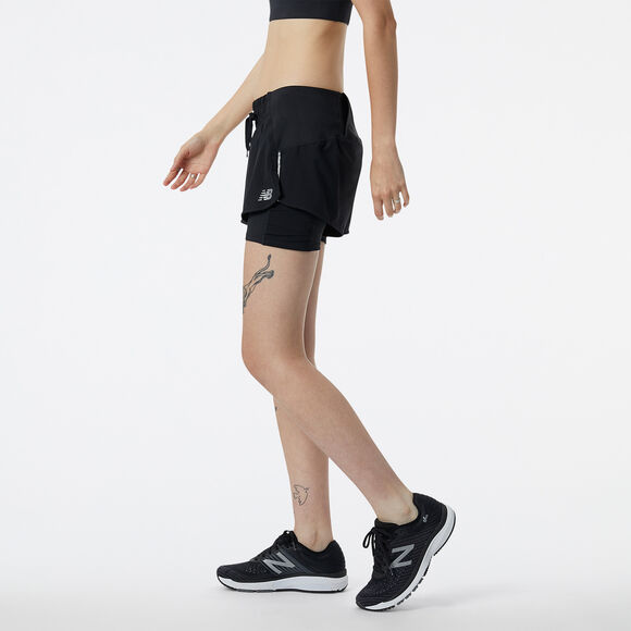 IMPACT RUN 2IN1 shorts de running, BLACK, S