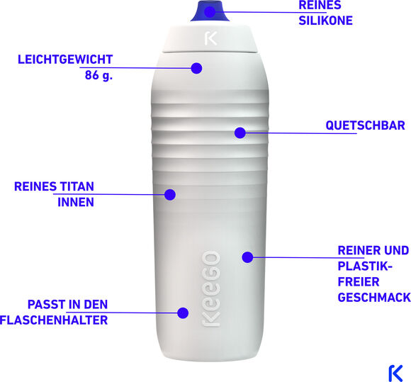 Elastische Titan Sportflasche